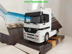 ماکت تریلی مرسدس-بنز تک محور ( Mercedes-Benz ACTROS) بزرگ 1:32ساخت WELLY (رنگ سفید)