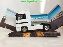 ماکت تریلی مرسدس-بنز تک محور ( Mercedes-Benz ACTROS) بزرگ 1:32ساخت WELLY (رنگ سفید)