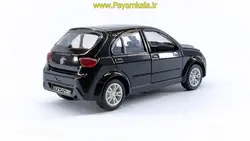 ماشین اسباب بازی تیبا2 (هاچبک) موزیکال-چراغدار مشکی(1:32)طرح 02