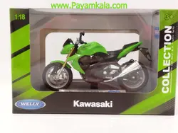 ماکت فلزی موتورسیکلت کاوازاکی (KAWASAKI 07 Z1000 BY WELLY)(1/18)