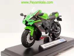 ماکت فلزی موتورسیکلت کاوازاکی (KAWASAKI NINJA ZX-10R BY WELLY)(1/18)