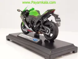 ماکت فلزی موتورسیکلت کاوازاکی (KAWASAKI NINJA ZX-10R BY WELLY)(1/18)