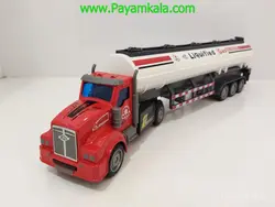 ماکت تریلی تانکر بنزین دماغدار (Q802-Q6) قرمز | خرید اینترنتی انواع ماشین فلزی