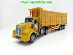 ماکت تریلی باری بی دماغ (Q802-Q1) زرد | خرید اینترنتی انواع ماشین فلزی