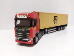 ماکت تریلی اسکانیا کانتینردار (SCANIA-JG2606) | خرید اینترنتی با قیمت ارزان