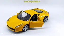 ماکت فلزی فراری 1:24 (DIECAST METAL) زرد-ماشین فلزی فراری