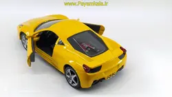 ماکت فلزی فراری 1:24 (DIECAST METAL) زرد-ماشین فلزی فراری