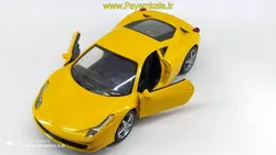 ماکت فلزی فراری 1:24 (DIECAST METAL) زرد-ماشین فلزی فراری