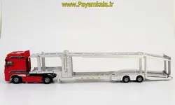 ماکت تریلی کنورث حمل خودرو (KENWORTH W900 BY WELLY) قرمز