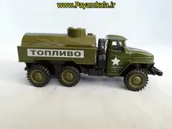 ماکت ماشین فلزی قدرتی کامیون تانکر نظامی روسی جعبه دار ر خرید اینترنتی اسباب بازی