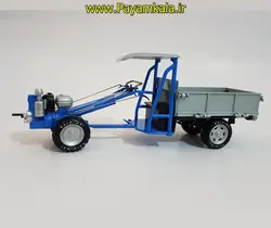 ماکت فلزی تیلر مزرعه (KDW 1:16 ) جعبه دار (TWO WHEEL TRACTOR WITH TRAILER)