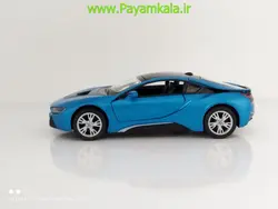 ماکت ماشین اسباب بازی ب ام و I8 آبی (BMW I8 BY KINSMART)