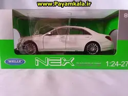ماکت فلزی اسباب بازی مرسدس بنز S-Class بزرگ (1:24)(MERCEDES-BENZ S-CLASS) ساخت WELLY سفید