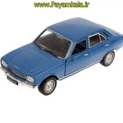 ماکت ماشین اسباب بازی پژو 504 بزرگ (1:24) (WELLY)(PEUGEOT 504 1968) آبی