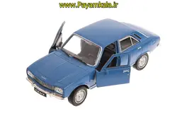 ماکت ماشین اسباب بازی پژو 504 بزرگ (1:24) (WELLY)(PEUGEOT 504 1968) آبی