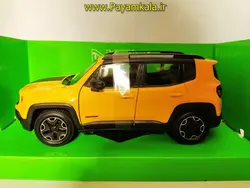 ماکت جیپ بزرگ 1:24 (JEEP RENEGADE TRAILHAWK BY WELLY) زرد