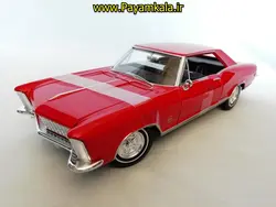 ماکت فلزی بیوک ریویرا (1:24) ) (1965) ( BUICK RIVIERA BY WELLY) قرمز.