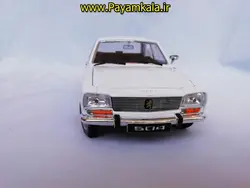 ماکت ماشین اسباب بازی پژو 504 بزرگ (1:24) (WELLY)(PEUGEOT 504 1968) سفید