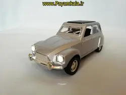 ماکت اسباب بازی ماشین فلزی ژیان چراغ چشمک زن نقره ای : فروش اینترنتی ماکت ماشین فلزی