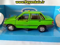 ماکت تاکسی پراید بزرگ 1:24 سبز ساخت WELLY جزییات 100 درصد : فروش انواع ماکت ماشینهای ایرانی و خارجی ارسال پستی سراسر ایران