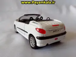 پژو 206 کروکی ( 1:32) ماکت ماشین فلزی عقب کش اسباب بازی خرید فروش انواع ماکت ماشین مرجع PEUGEOT
