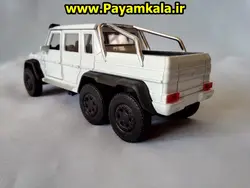 Mercedes-Benz G63 AMG 6X6 (آبی) ماکت ماشین فلزی اسباب بازی مرسدس بنز شاسی بلند 6 چرخ(1:32 WELLY)