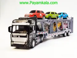 ماکت تریلی اسکانیا خودروبر با شش ماشین (2212) مشکی