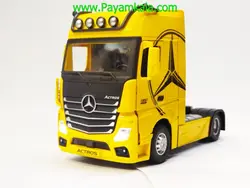 ماکت تریلی مرسدس-بنز آکتروس (BENZ ACTROS 1851)(1:24) زرد