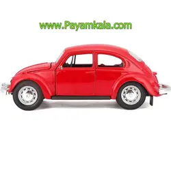 ماکت فولکس قورباغه (VOLKSWAGEN BEETLE 1:24 MAISTO) قرمز