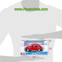 ماکت فولکس قورباغه (VOLKSWAGEN BEETLE 1:24 MAISTO) قرمز
