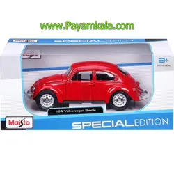ماکت فولکس قورباغه (VOLKSWAGEN BEETLE 1:24 MAISTO) قرمز
