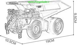ماکت دامپتراک فلزی (MINING TRUCK 793D BY KDW) زرد