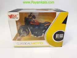 ماکت موتور هارلی دیویدسون جعبه دار فلزی (M1215) نارنجی