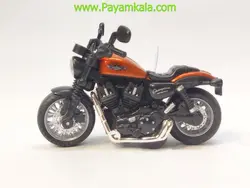 ماکت موتور هارلی دیویدسون جعبه دار فلزی (M1215) نارنجی
