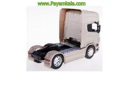 ماکت تریلی اسکانیا (SCANIA R730 BY WELLY) تک محور بژ