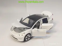 ماشین فلزی تسلا (TESLA MODEL3)(1:32) سفید