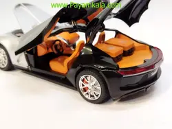 ماکت بوگاتی آتلانتیک (Bugatti Atlantic 1.24 CHEZHI)(CZ154) نقره ای-مشکی