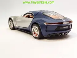 ماکت بوگاتی آتلانتیک (Bugatti Atlantic 1.24 CHEZHI)(CZ154) نقره ای-آبی