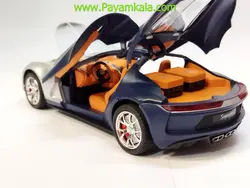 ماکت بوگاتی آتلانتیک (Bugatti Atlantic 1.24 CHEZHI)(CZ154) نقره ای-آبی