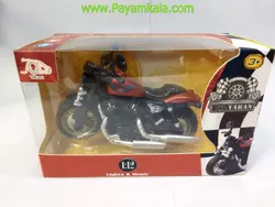 ماکت موتور هارلی دیویدسون جعبه دار فلزی (3902YT) نارنجی