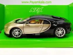 ماکت ماشین فلزی بوگاتی شیرون بزرگ (1:24) (BUGATTI CHIRON) (BY WELLY) طلایی