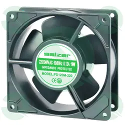 فن 12×12 بلبرینگی پروانه فلزی پهن 220 ولت SALZER