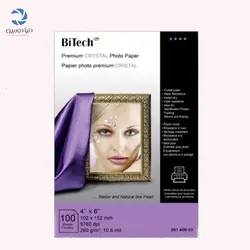 كاغذ BITECH 10x15 كريستال 260 گرمي 100 برگي