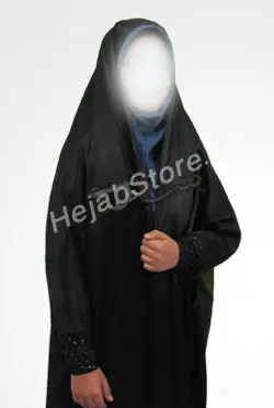 چادر دانشجویی مچ دار دخترانه حریر