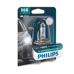 لامپ هالوژن H4 مدل اکستریم ویژن %Pro 150 فیلیپس - Philips (یک عددی)