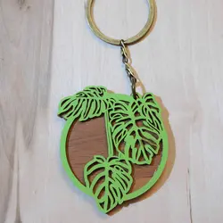جاکلیدی چوبی رابو طرح پهن برگ