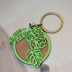 جاکلیدی چوبی رابو طرح پهن برگ