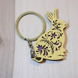جاکلیدی چوبی رابو طرح خرگوش آرام