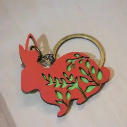 جاکلیدی چوبی رابو طرح خرگوش جنگلی
