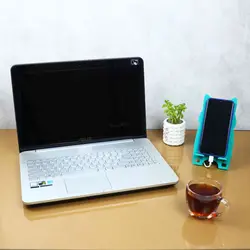 پایه فانتزی رومیزی موبایل طرح گربه سبز خندان